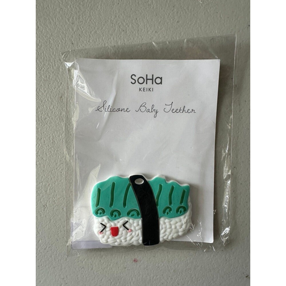 NWT SoHa Keiki Maki Shape Non Toxic Food Grade Safe Silicone Baby Teether